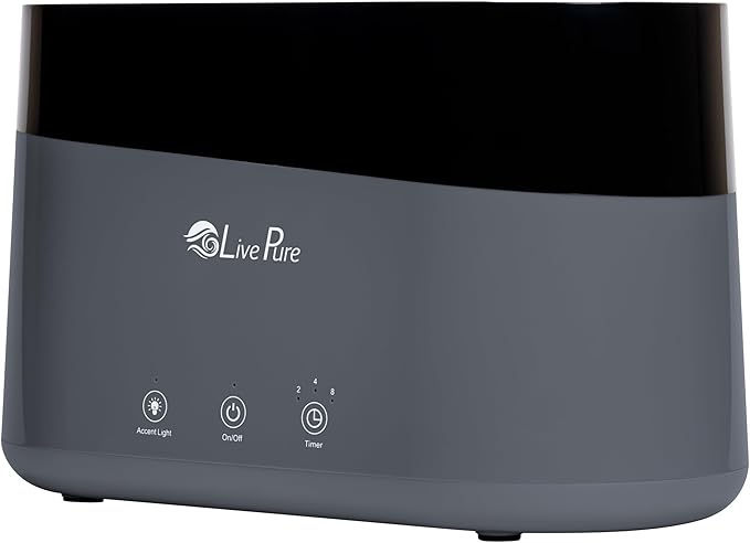 LivePure LP300HUM Aqua Flame Cool Mist Humidifier – Small Ultrasonic Plant - Image 7
