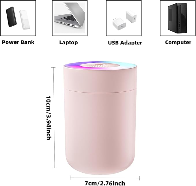 230ML Humidifier for Bedroom, Air Humidifier for Home, Plant Humidifiers Indoor - Image 6