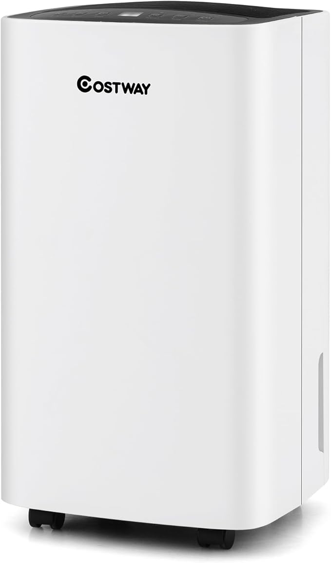 COSTWAY Dehumidifier for Large Room and Basements, Portable 30 Pints by COSTWAY