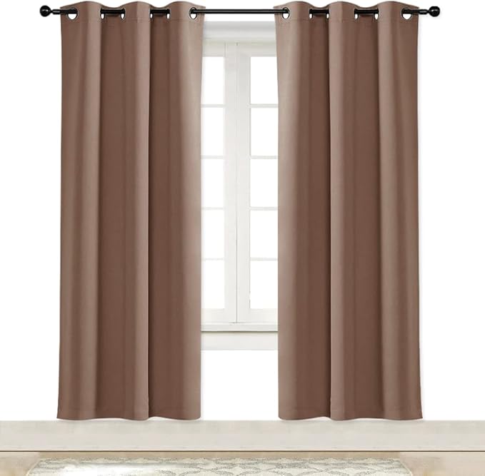 NICETOWN Small Window Blackout Curtain Panel Window Treatment Thermal Insulated by NICETOWN