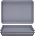 GREANER Grey Plastic Trays 11 Inch, UV Resistant Plant Pot Saucers by GREANER