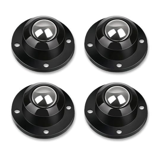 Self Adhesive Caster Wheels for Furniture, Storage Box, Trash Can, PC Stainless by Deear
