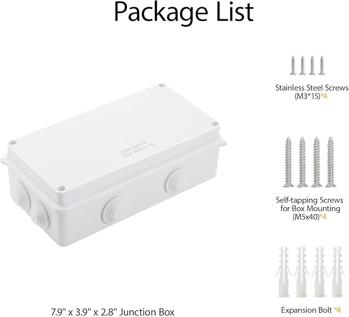 LeMotech ABS Plastic Dustproof Waterproof IP65 Junction Box Universal - Image 8