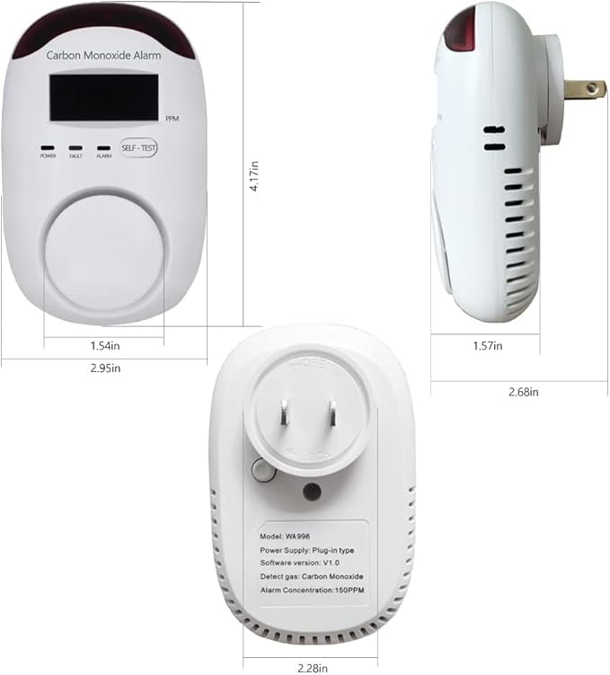 Plug-in Type Carbon Monoxide Alarm, CO Detector Monitor - Image 8