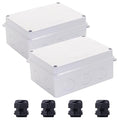 Electrical Box, ABS Plastic Project Box Power Cord Enclosure White 5.9 x 4.3 x by LuSumtly