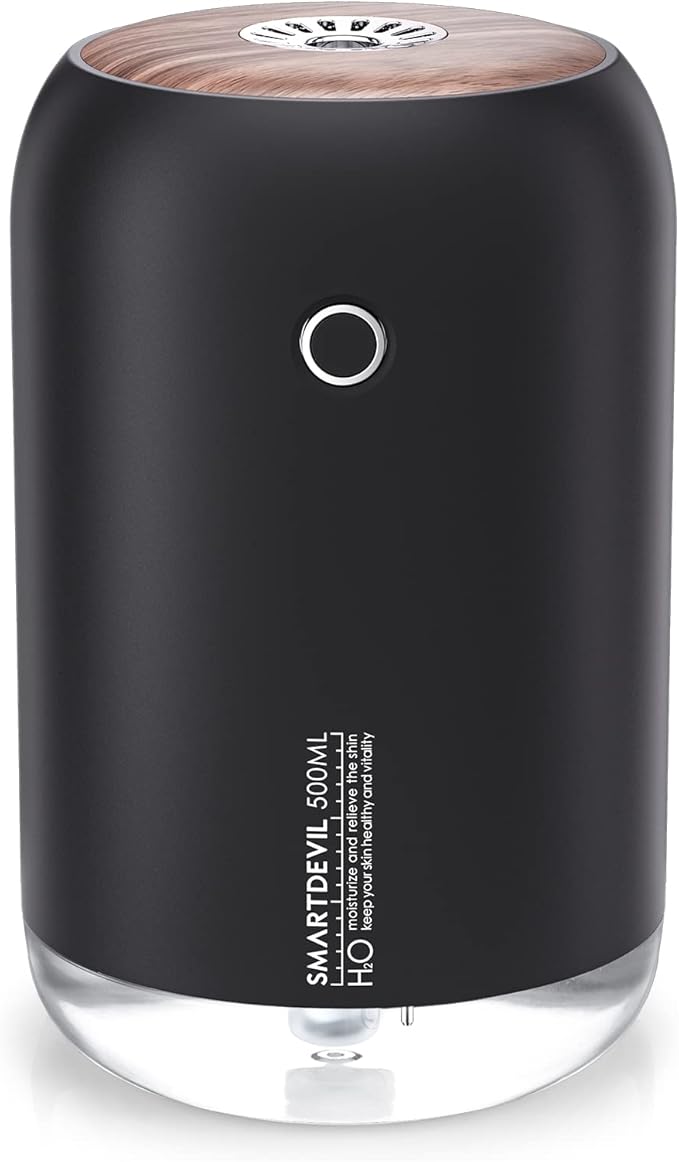 SmartDevil Portable Mini Humidifier, 500ml Desk Plant Humidifier, USB Personal by SmartDevil