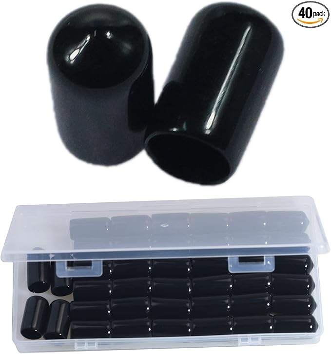 Acocony 7/16 Inch Rubber Cap Round Rubber End Caps PVC Flexible Protector by Acocony