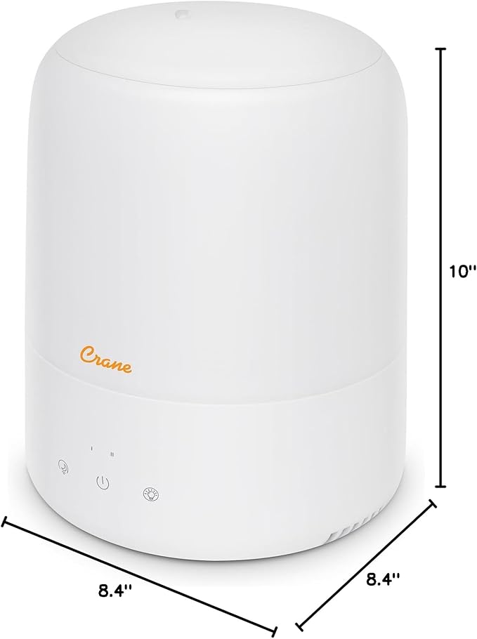 Crane Top Fill Mini Humidifier for Bedroom and Nursery 3-In-1 Essential Oil - Image 12
