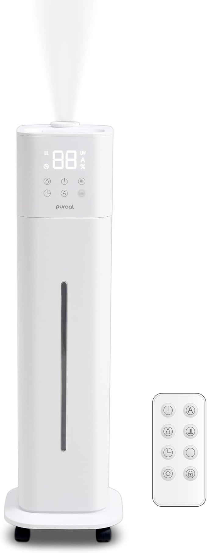 Pureal 10L Tower Humidifier, 83H Runtime, Warm & Cool Mist, Large Room by PUREAL