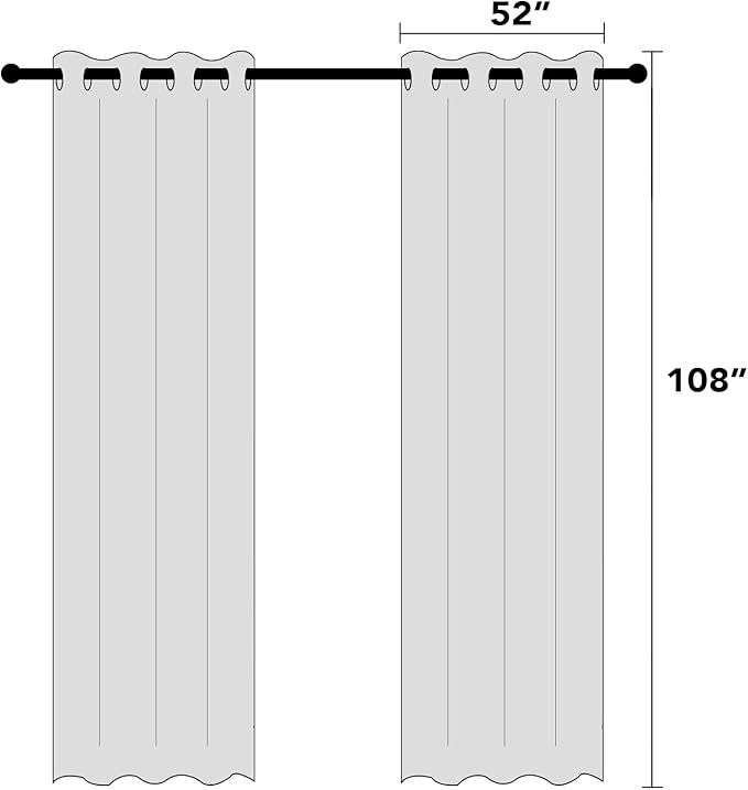 PrinceDeco 100% Blackout Linen Textured Curtains - Image 9