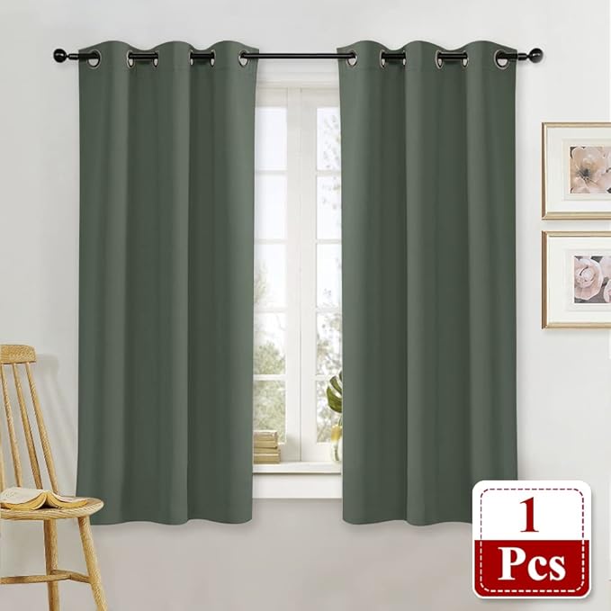 NICETOWN Dark Mallard Blackout Kitchen Drape - Image 2