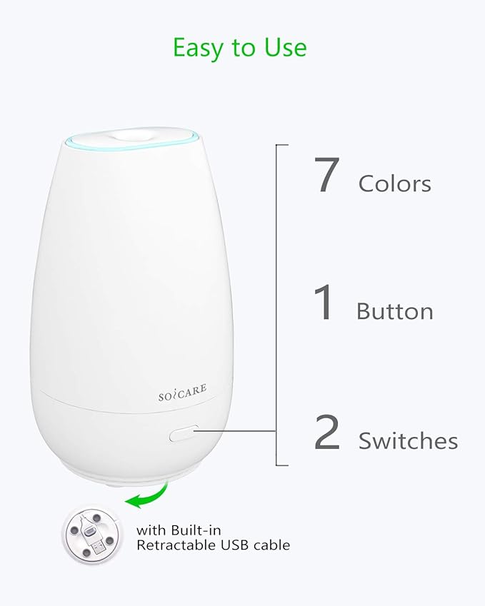 SOICARE Car Diffuser, Small Portable Car Essential Oil Diffuser - Image 2