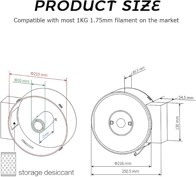 R QIDI TECHNOLOGY Filament Dryer Box, Filament Storage Box - Image 6