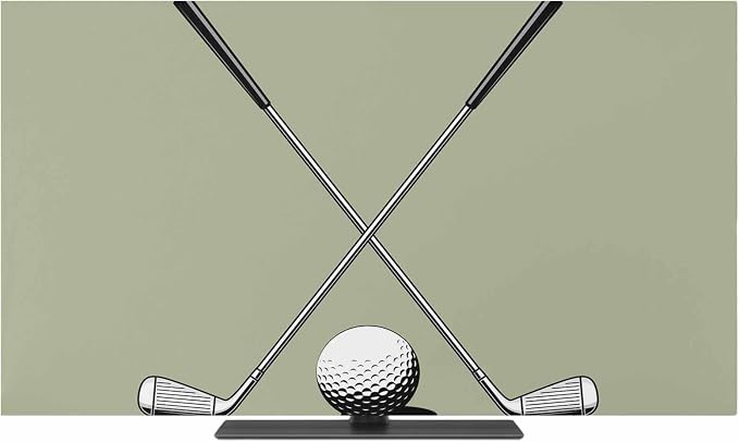 Gradient Sage Green Indoor TV Cover, Elastic TV Screen Protector Cartoon Golf by Unknown