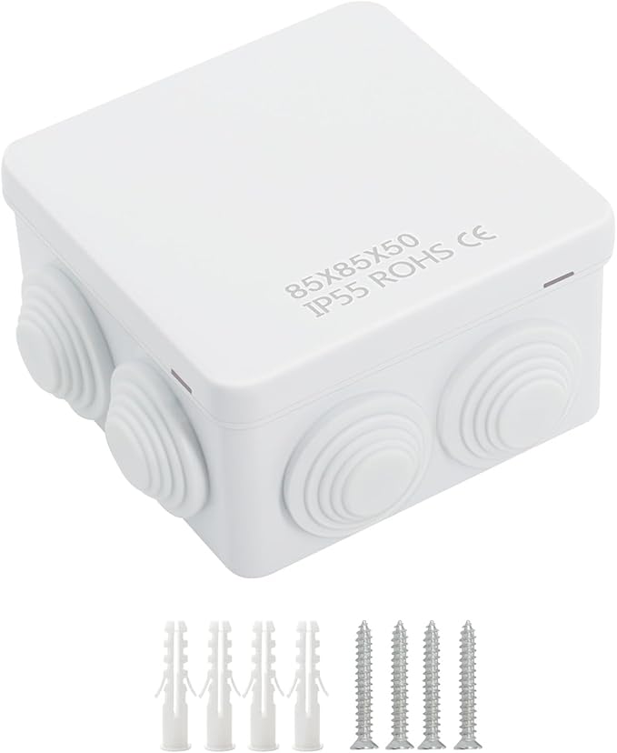 LeMotech ABS Plastic Dustproof Water Resistant IP55 Junction Box Universal by LeMotech