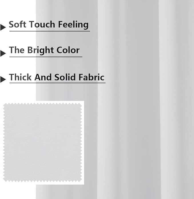 MYSKY HOME White Blackout Curtains - Image 3