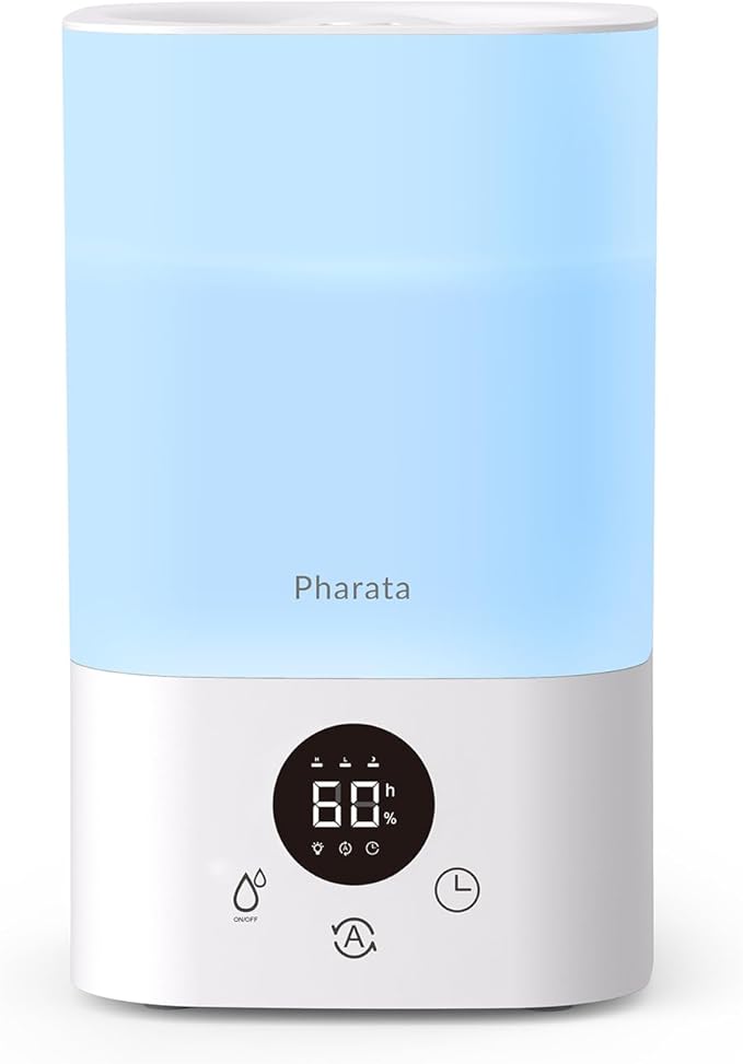 Smart Humidifiers for Bedroom Large Room, 3.5L Top Fill Cool Mist Air by pharata