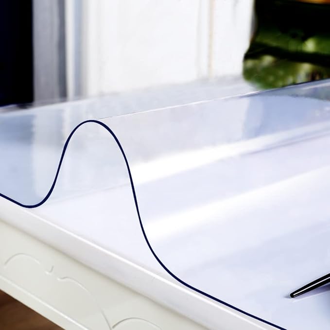 Custom Square 44 Inch Clear Table Cover Protector Thick Table Pad - Image 2