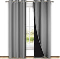 NICETOWN Silver Grey Full Shade Curtain Panels, Pair of Thermal Insulated & by NICETOWN