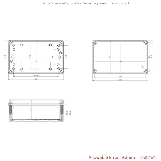 Junction Box, IP67 Waterproof ABS Black Project Box - Image 6