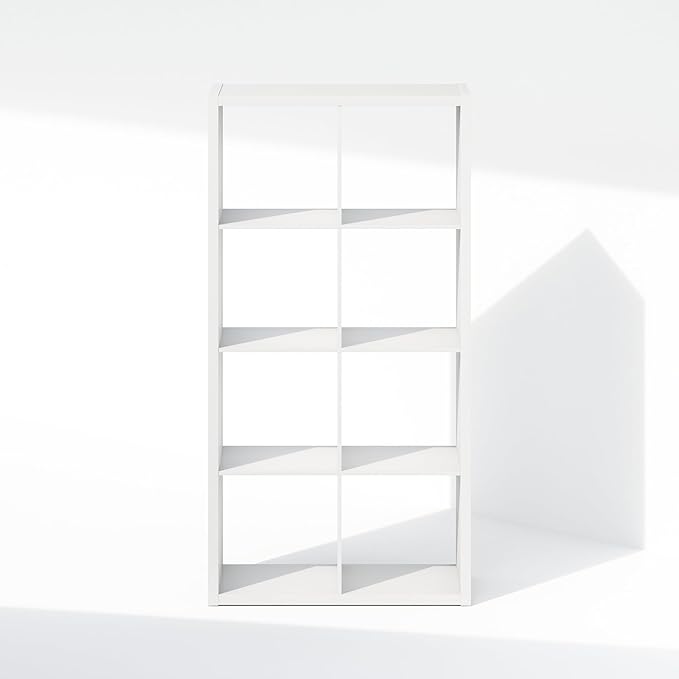 Furinno Simple Cube Storage Organizer, 8-Cube Display Shelf, Open Back Shelving - Image 7