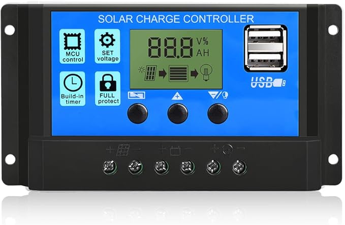 PWM Solar Charge Controller 20A Solar Panel Controller 12V/24V Auto Adjustable by CXZTCL