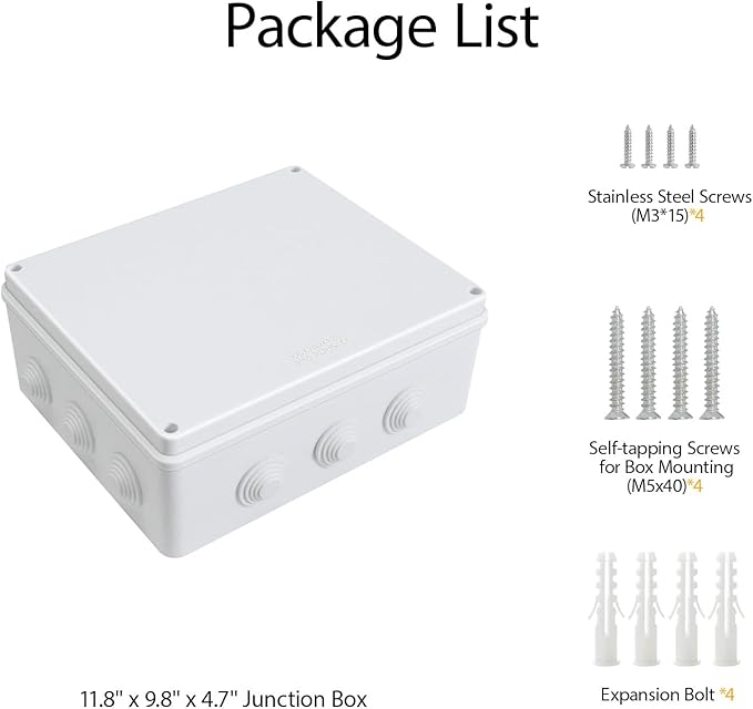 LeMotech ABS Plastic Dustproof Waterproof IP65 Junction Box Universal - Image 8