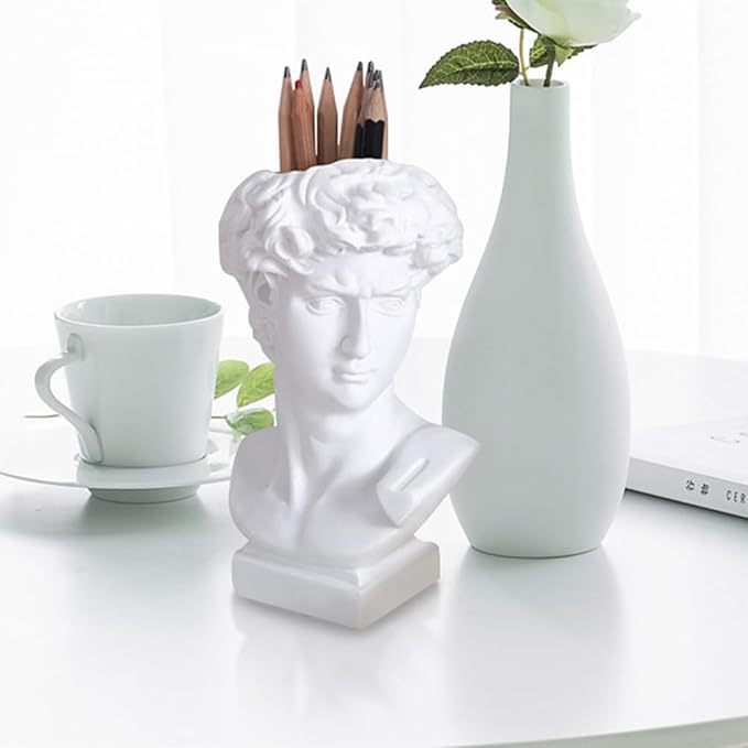 DOITOOL Greek Statue of David Collectible Figurine Cute Vase Vases - Image 4