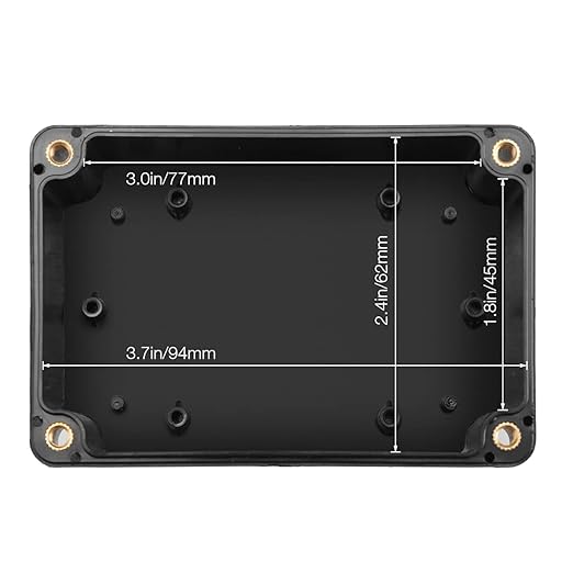 2 Pack Black Waterproof Plastic Project Box ABS IP65 Electronic Junction Box - Image 6