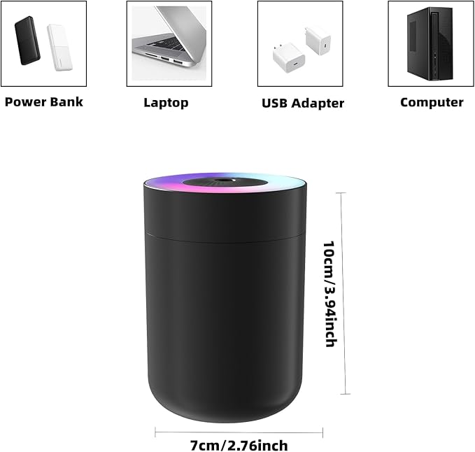 230ML Humidifier for Bedroom, Air Humidifier for Home, Plant Humidifiers Indoor - Image 6