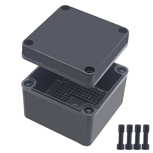 Junction Box, IP67 Waterproof ABS Black Project Box by Otdorpatio