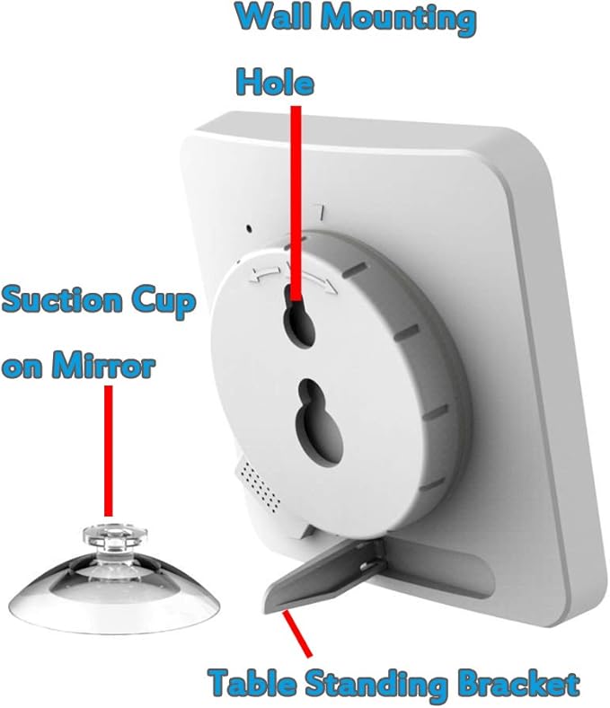 Waterproof Bathroom Wall Clock and Timer, Digital Water Resistant Hanging Timer - Image 6