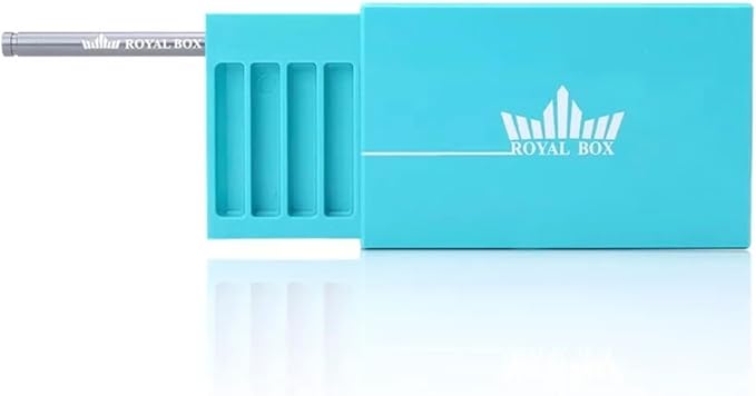 Generic Original Royal Box Turquoise Blue 8 Compartment Snuff Storage Box - Image 5