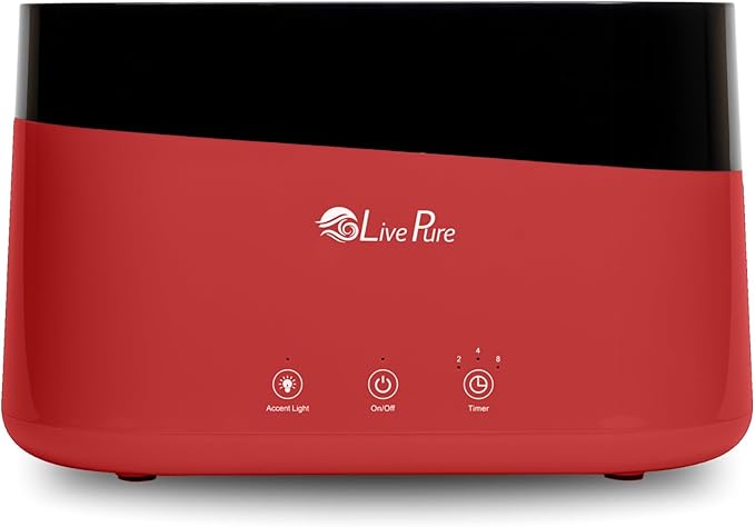 LivePure LP300HUM Aqua Flame Cool Mist Humidifier – Small Ultrasonic Plant by LivePure