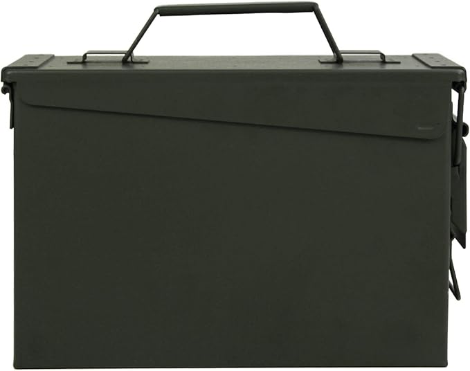 GUGULUZA Metal Ammo Can 30/50 Cal, Lockable Bullet Storage Case, Waterproof & - Image 2