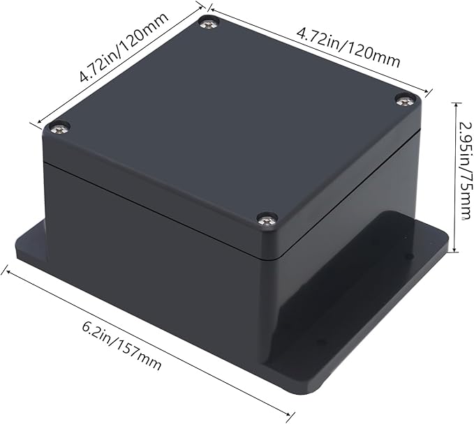 Project Box ABS Plastic Black Electrical Boxes IP65 Waterproof DIY Electronic - Image 2