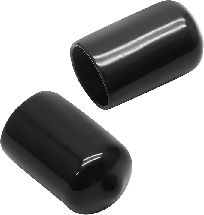 12 Pcs Round Rubber End Caps 1/2" ID Vinyl Flexible Bolt Chair Foot Covers - Image 3