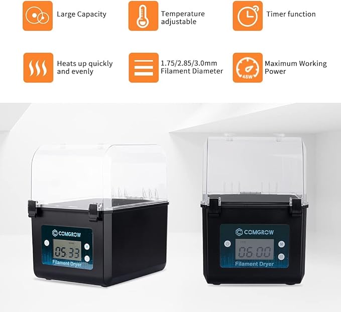 Comgrow Filament Dryer, Upgraded Filament Dry Box, Large-Capacity 3D Filament - Image 3