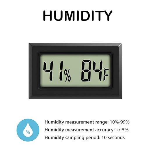 Mini Thermometer Hygrometer, Large Number Fahrenheit LCD Display Digital - Image 2