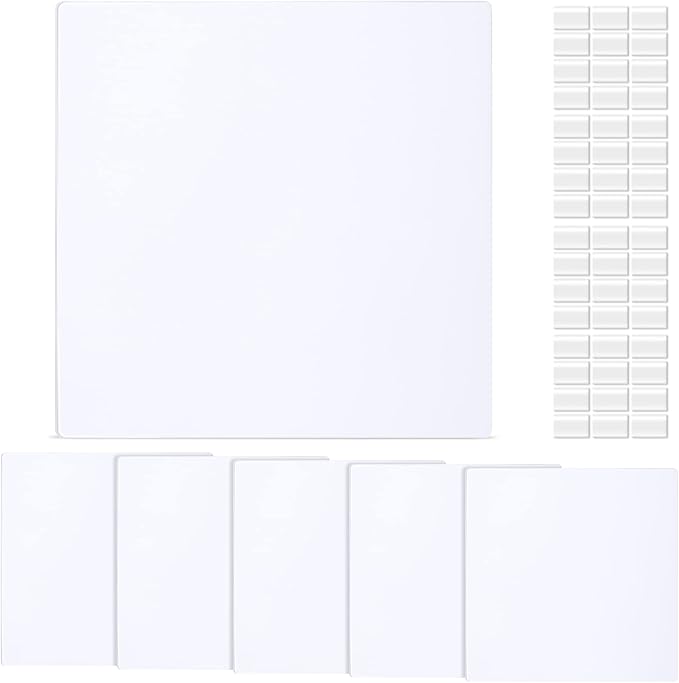 Sosation 6 Pcs Square Plastic Flat Blank Plate Wall Hole Cover Ceiling Cover by Sosation
