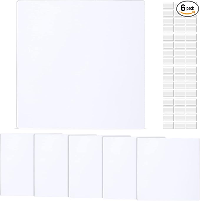 Sosation 6 Pcs Square Plastic Flat Blank Plate Wall Hole Cover Ceiling Cover by Sosation