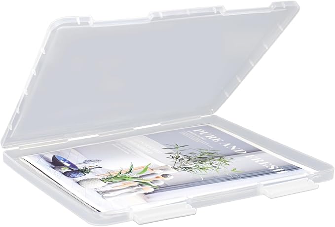 SAYEEC Portable Project Case A4 Plastic Transparent File Storage Box by SAYEEC