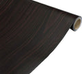 Teemall Black Brown Wood Grain Contact Paper Self Adhesive Shelf Liner Dresser by Teemall