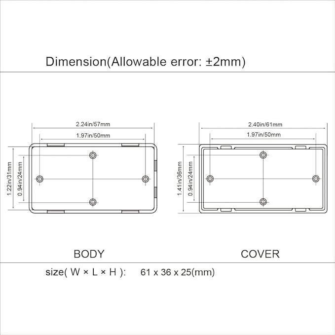 LeMotech Project Box 10 Pieces ABS Plastic Electrical Project Case Small - Image 7