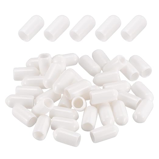 DMiotech 100 Pack 6mm ID White Screw Thread Protectors Rubber End Caps Bolt by DMiotech