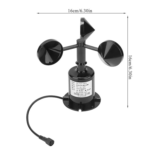 Yosoo Anemometer, 0-70M/S Wind Speed Meter Sensor, Pulse Type, Three Cups - Image 6