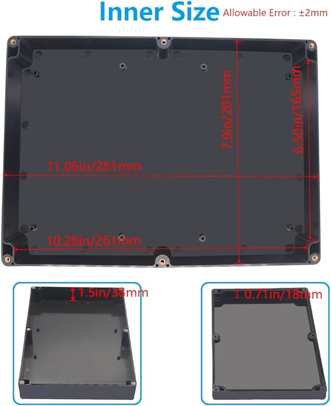Project Box ABS Black Electrical Boxes IP67 Outdoor Waterproof Box Electronic - Image 5