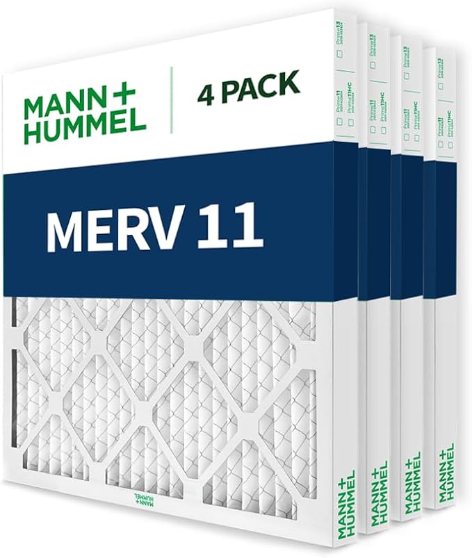Mann+Hummel 20x25x2 MERV 11 Pleated HVAC AC Furnace Air Filters. Quantity 4. - Image 4