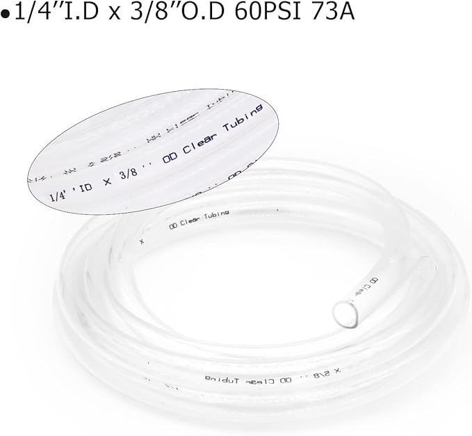 1/4’’ ID × 3/8’’ OD - 10 ft Clear Plastic Vinyl Tubing - Image 5