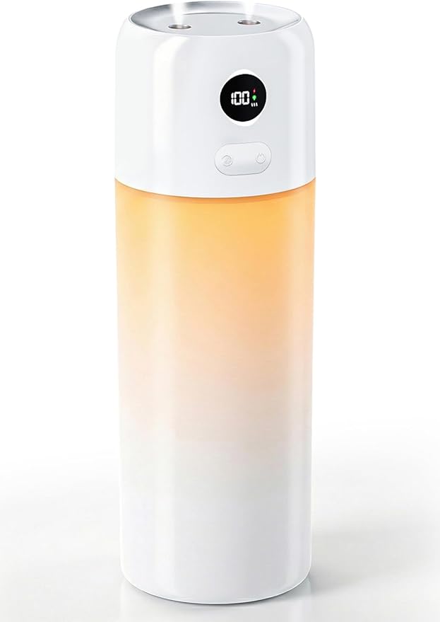Portable Mini Humidifier, 500ml Rechargeable Dual Mist, Auto Timer & Dry-Burn by Unknown